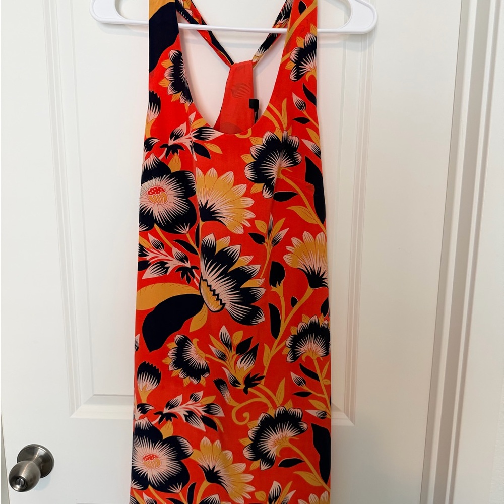 J. Crew Vibrant Floral Backless Dress